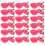 Red plastic apple-shaped candy box 24 pcs 7