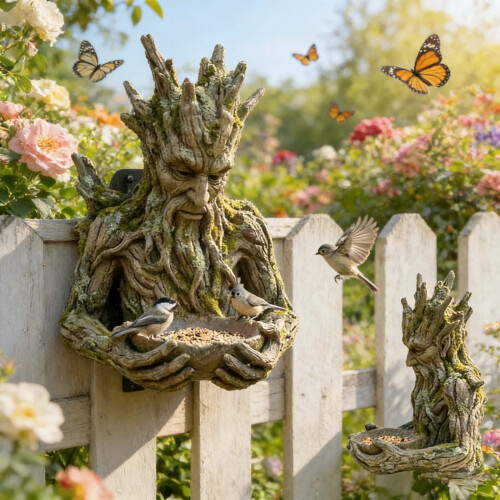 Outdoor Tree-Mounted Bird Feeder Sculpture Design 1 Pack 1