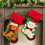 Meia de Natal com boneca de gato e punho vermelho, 43 x 19 cm (17 x 7,5 polegadas) 7