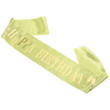 Birthday Sash for Kids Light Green 1Pcs 31.1x3.7x0.1in