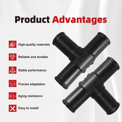 Coolant T Split Pipe for Toyota 1998-2013 87248-08030 2 pcs 2