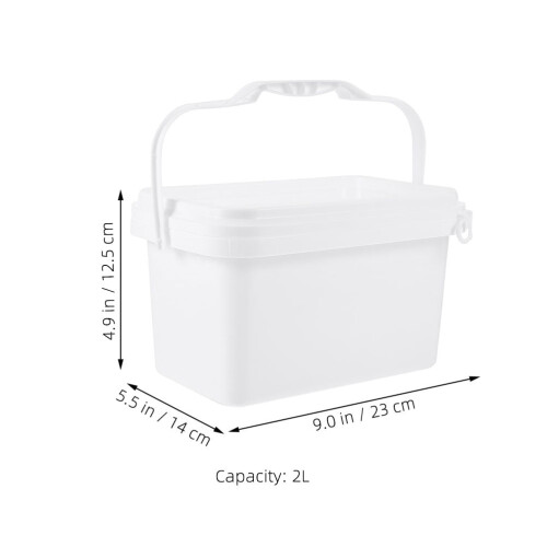 Topbathy plastic paint bucket with handle 0.5 gallon 1