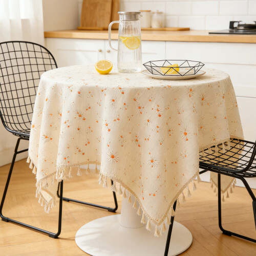 Nappe en coton et lin lavable et infroissable 90 x 60 cm 1
