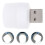 Luci d'atmosfera USB per auto, plastica bianca, 10 pezzi, 1,4 x 0,8 x 0,8 pollici 6