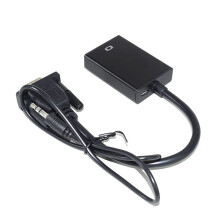 VGA to HDMI converter with audio support 1920x1080p black