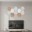Hexagon Felt Board Set for TV Wall Decor 10