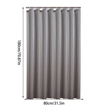 Rideau de douche ou doublure en tissu, rideaux de douche en polyester, lavables en machine, hydrofuges, 180 x 80 cm