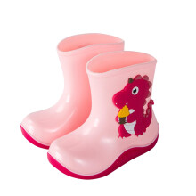 Kids Dinosaur Rain Boots Waterproof Rubber Ankle-Length