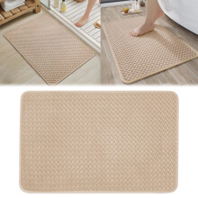 Tapis de bain antidérapant et absorbant avec envers en caoutchouc, séchage rapide, 40 x 60 cm (1 pièce)