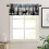 Κουρτίνα Misty Forest Valance, ρουστίκ κοντή κουρτίνα συσκότισης με σχέδιο πεύκου και 2