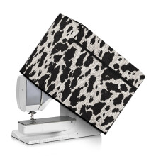 Capa para máquina de costura com estampa de vaca e bolsos (1 unidade)