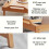 Foldable Wooden Breakfast Tray Beige 40x30x20cm 5