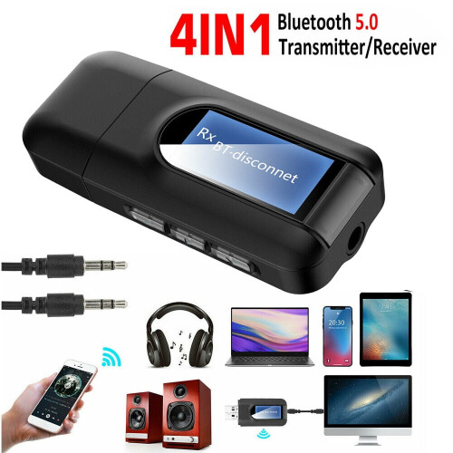 Δέκτης πομπού4σε1Bluetooth5.0Ασύρματος ήχοςΠροσαρμογέας USB Aux 3,5 χιλιοστών