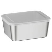 Boîtes alimentaires - Boîte à lunch en acier inoxydable, contenants de rangement réutilisables avec couvercles pour pique-nique et voyages,