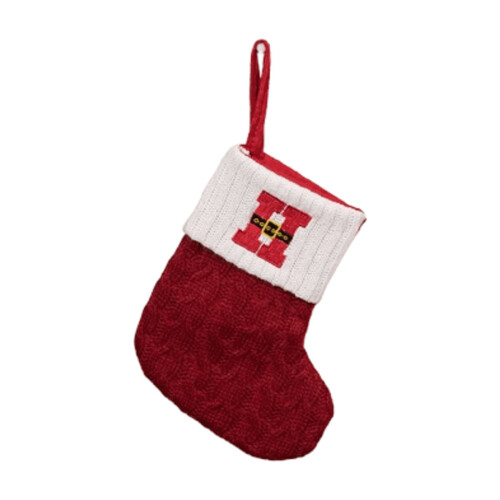 Mini Red Knitted Christmas Stockings with Initials, 26
