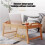 Foldable Wooden Breakfast Tray Beige 40x30x20cm 7