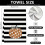 Pumpkin Fall Kitchen Towel Orange Polka Dot Stripes 3
