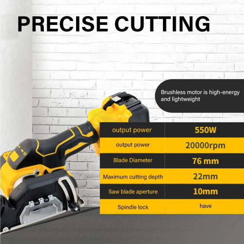 20V Brushless Angle Grinder 20000 RPM Cordless 1
