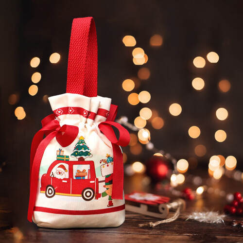 Sacola de Natal tricotada para maçãs e doces 2