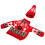 3Sets Kleurrijke Wijnfleshoezen Kerstdecor Polyester Versiering 3