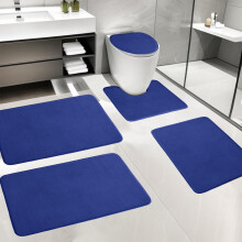 Ensemble de 5 tapis de bain : antidérapants, ultra-absorbants, doux et lavables en machine pour lavabo, baignoire, douche et toilettes.