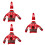 3Sets Kleurrijke Wijnfleshoezen Kerstdecor Polyester Versiering 5