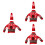 3Sets Kleurrijke Wijnfleshoezen Kerstdecor Polyester Versiering 6