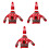 3Sets Kleurrijke Wijnfleshoezen Kerstdecor Polyester Versiering 9