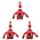 3Sets Kleurrijke Wijnfleshoezen Kerstdecor Polyester Versiering 10