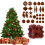 28pcs Brown Flocked Velvet Christmas Tree Ornaments 4