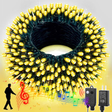 Zelený vánoční mini řetězec světel 200 LED diod 66 stop