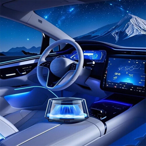 2025 Cloud Mist Car Diffuser with Adjustable Intensity, Ambient Light & Auto On/Off – Long-Lasting Tea Aroma 2