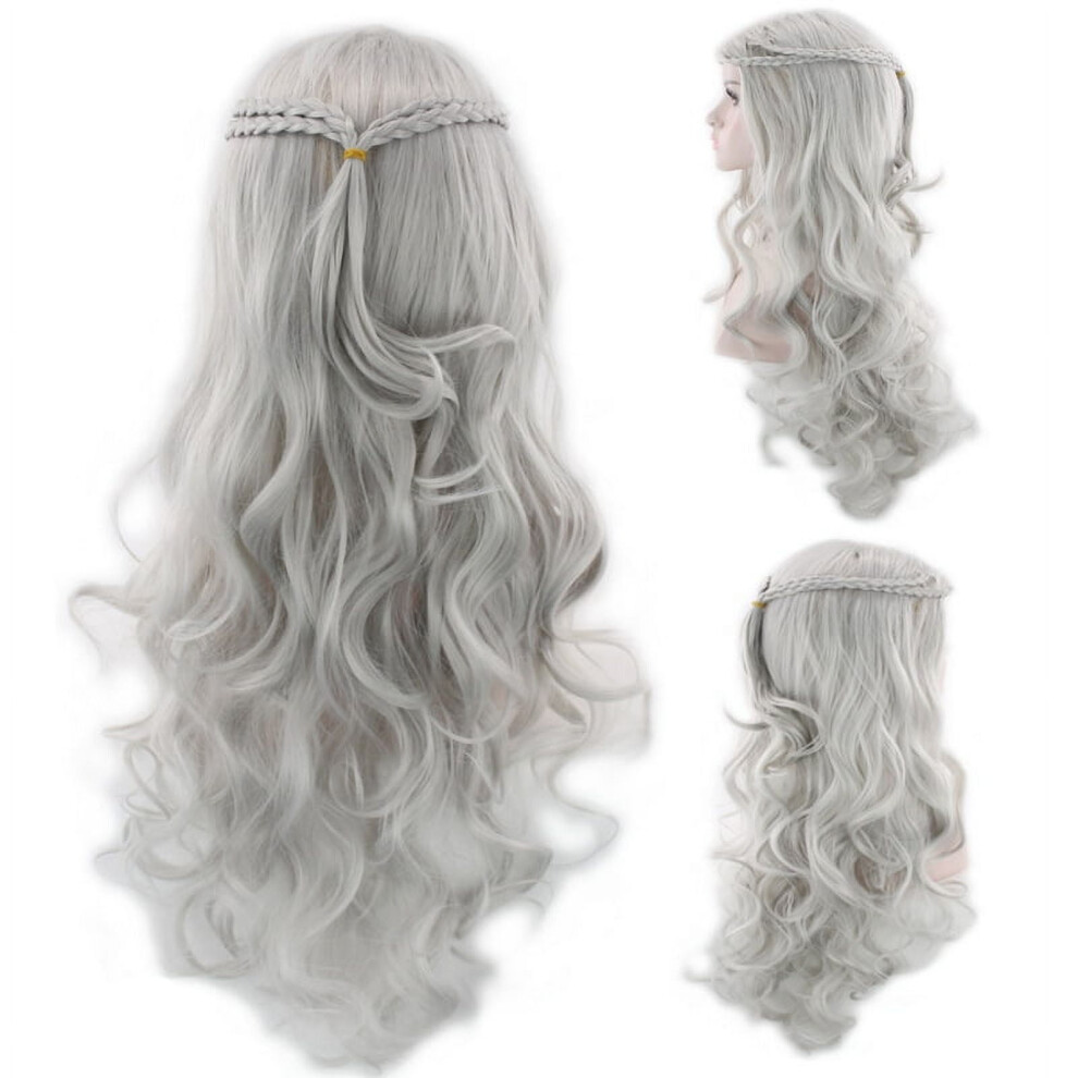 Unisex Wig Curly Hair Wave Medium Temperament Wig Headgear,26.8Inï¼A124