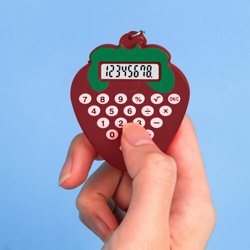 Portable Student Mini Calculator,, 8 Digit LCD Display Calculator, Candy Color Calculator with Button Battery