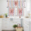 Easter Kitchen Curtains and Valances Set Pink Bowknot 3