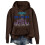 Damen-Kapuzenpullover mit Buchstabenprint, Kaffee, Größe S 1