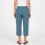 Women's Capris Pants Blue Elastic Waist 2XL 7