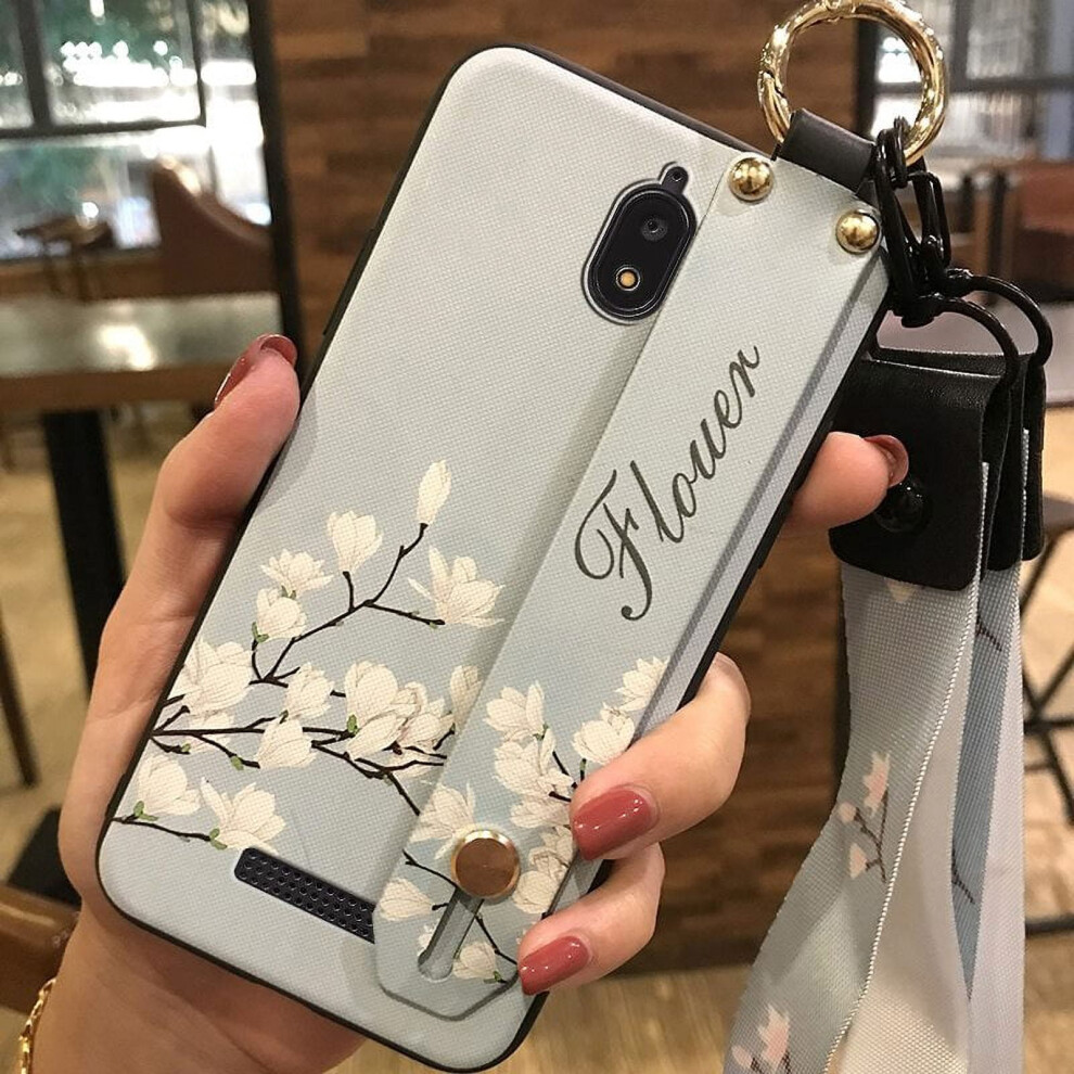 Blu View2/B130dl Phone Case With Wrist Strap, Dirt-Resistant Silicone Back Cover, Kickstand, Shockproof & Waterproof Ring Holder 9027700168176