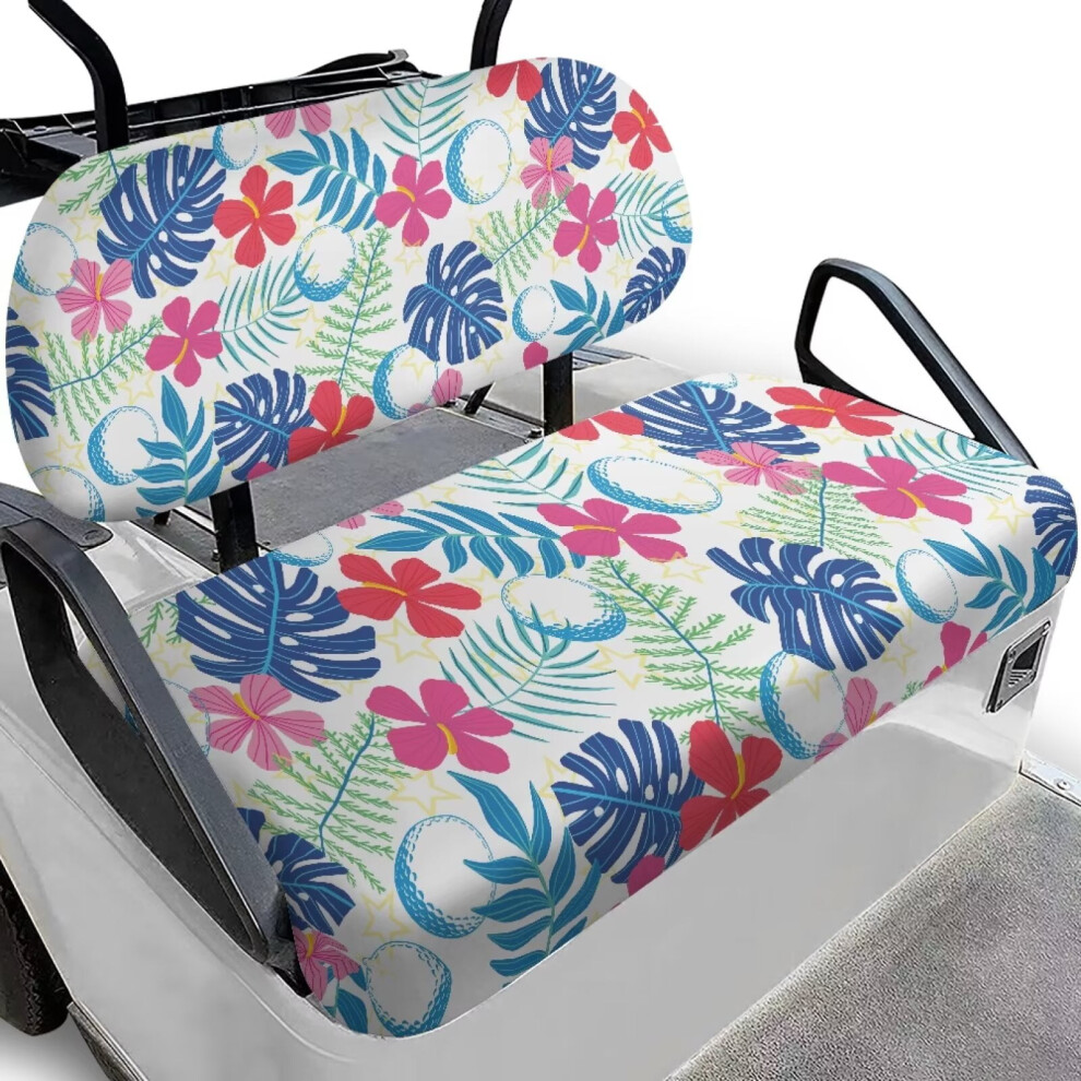 Tropical Flower Golf Cart Seat Covers Polyester 2-Person 9087558956530