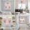 Easter Kitchen Curtains and Valances Set Pink Bowknot 7