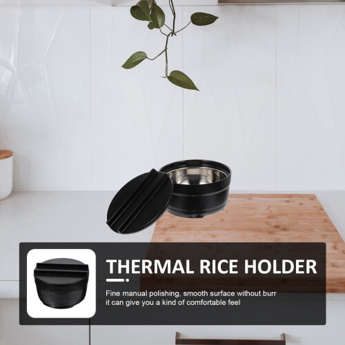 Seau à riz noir au design chic (1 pièce) 2