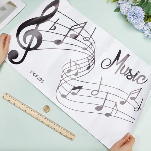 Music Wall Decals Vinyl Musical Notes Waterproof 13.4x23.6 2