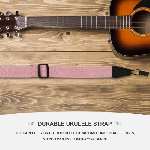 Adjustable Ukulele Strap with Double Clip-On J-Hook 1