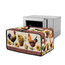 Dustproof Toaster Oven Cover, Faux Linen Textured, 22.5"x18.5"x13", with Top Handle – Compatible with Most Standard Toaster Ovens