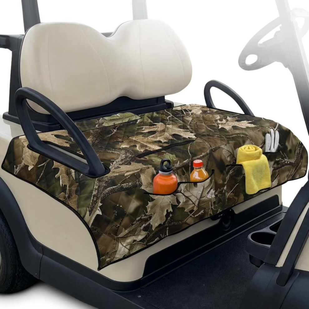 Camo Hunting Print Golf Cart Seat Covers Â Universal, Thick Cushions, Compatible With Ezgo, Club Car, Yamaha & More 9422877532643