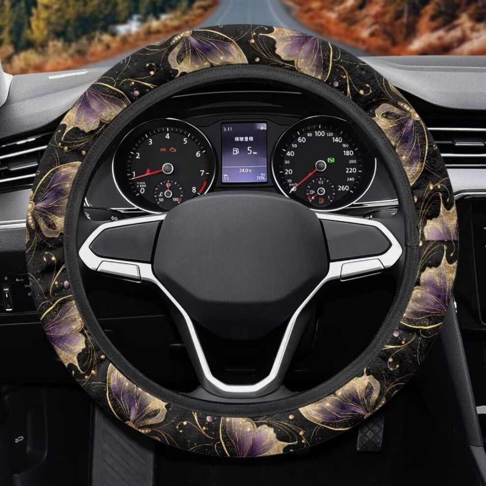 Butterfly Steering Wheel Cover For Women Â Flannel Car Steering Wheel Protector For Suv, Sedan Â Winter Accessory Gift For Wife, Compatible With 9399596747446