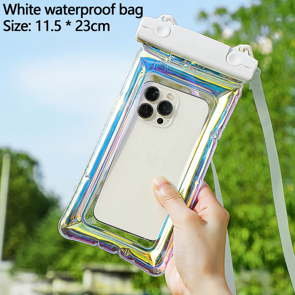 Xiying Touchscreen Friendly Waterproof Phone Pouch For Swimming, Beach, Drifting, Clear Pvc Protective Case With Lanyard, 11.5X23cm, 1-Pack 9558830207843