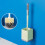 Ensemble brosse de toilette avec manche long et base murale 4