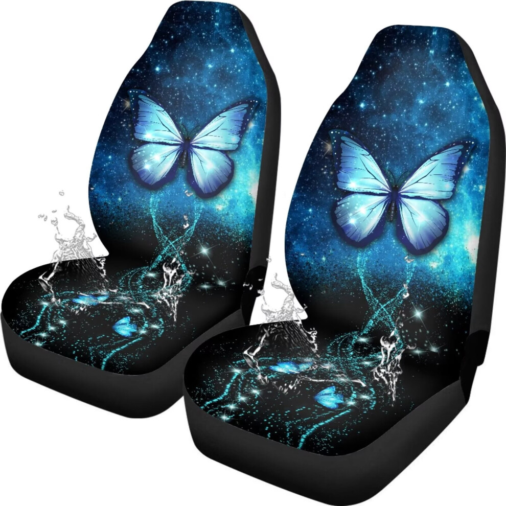 Butterfly Car Seat Covers Universal Waterproof Blue 9180435750341