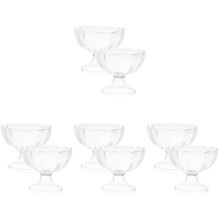 8Pièces Bols Pieds Transparent Idéal Pour Glace Puddings